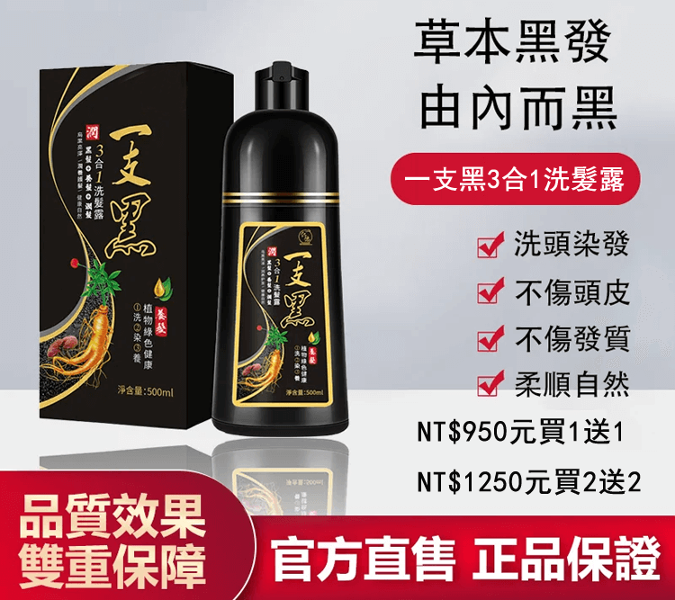一支黑3合1洗髮露